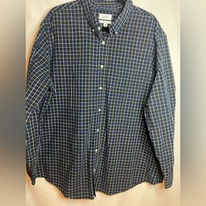 Croft & Barrow Easy Care Plaid Long Sleeve Button Front Shirt 2XB Z022